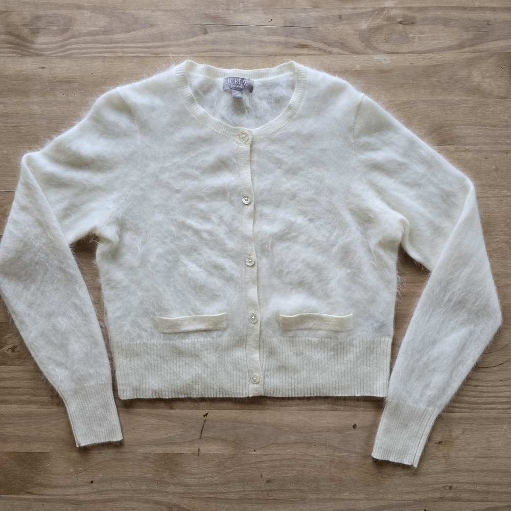 J. Crew Brushed Cashmere Cardigan Sweater